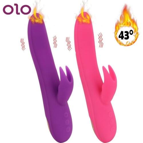 OLO Heating Vibrator Clitoris Stimulator AV Stick Magic Wand Rotating Dildo G-spot Vibrators Sex Toys for Woman