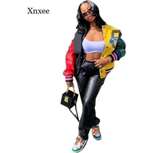 2021 Autumn Winter Autumn Loose Ladies Jacket Patchwork Streetwear Clothing Jacket Womens Fashion Short Jacket Womens Clothing