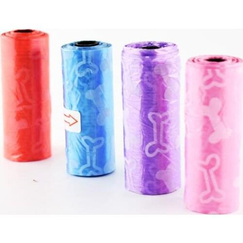 Pet supply cat dog poop waste bags 15 Bags/ Roll Large Cat Waste Bags Doggie Outdoor Home Clean Refill Garbage Bag Pet Supplies