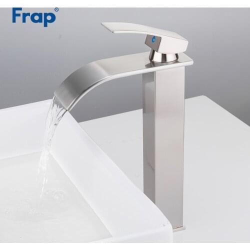 Frap Basin Nickel Brushed Faucets Bathroom Mixer Tap Brass Washbasin Faucet Single Handle Elegant Crane For Bathroom Y10140