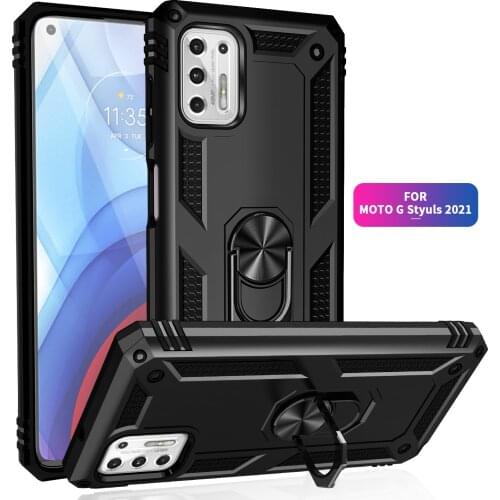 Heavy Duty Shockproof Ring Bracket Armor Case For Motolora G9 Power Play G30 G10 Stylus 2021 One Fusion G 5G Plus Ace G8 E7