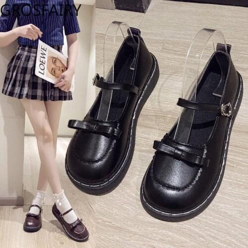 Lolita Small Leather Shoes Womens Skirt Style Japanese Cute Loli Shoes 2021 New Retro Mary Jane Womens Shoes Single Shoes