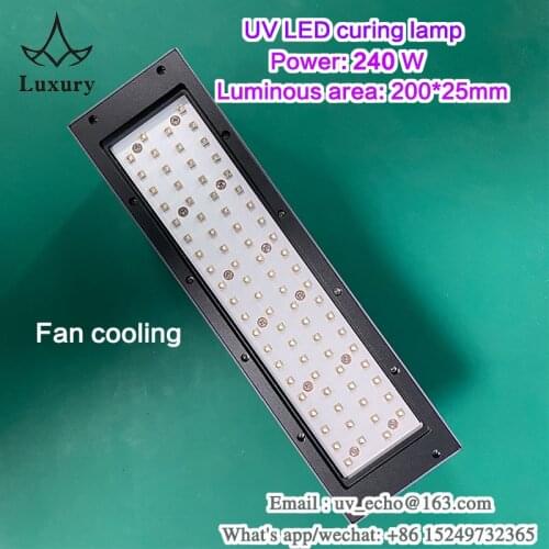 Fan Cooling UV LED Curing Lamp UV Flatbed Printer Ink/Glue Curing Lamp Wall Printer Curing Light Epson Nozzle