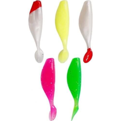10Pcs 9.5cm Fishing Lures Fish-Shaped Fake Lure Bionic Soft Bait Trolling Fishing Tackle Tools Artificial Lure Soft Bait