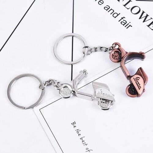 Scooter 3D Auto Car Charm Keyring Motorcycle Pedal Keychain Personality