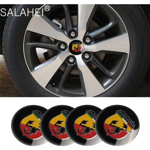 4PC 56MM Car Wheel Center Hub Cap Logo Car Sticker Car Badge Cover Emblem For Fiat Viaggio Abarth Punto 124 125 500 Car Goods
