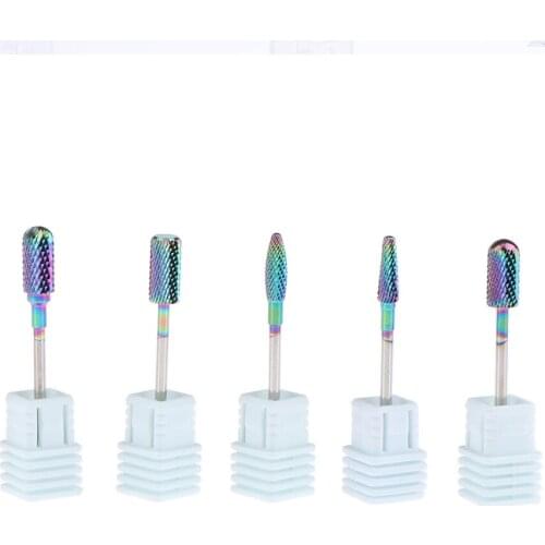 5pcs Nail Drill Grinder 3/32 "Turn Burr Cuticle Clean Manicure