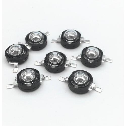 50pcs Infrared Red Light 850nm 3W Black Copper Bracket High Power LED Chip Infrared 850nm Night Vision LED Beads