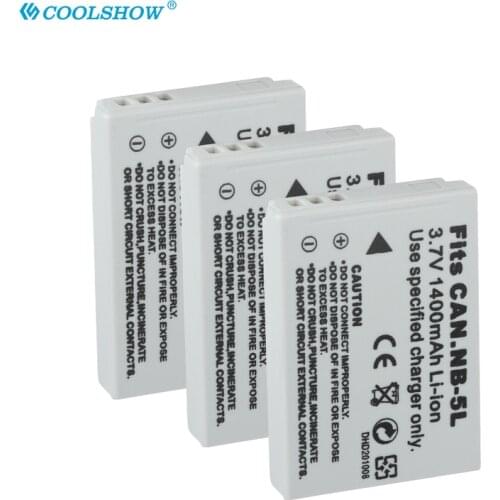 Camera Battery NB 5L NB5L NB-5L for Canon IXUS 800 IS 850 900 TI 950 960 970 980 S110 SX200 SX210 SX220 1400mAh Batteries