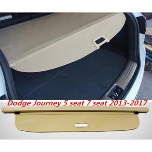 Car Rear Trunk Security Shield Cargo Cover For Dodge Journey 5 seat 7 seat 2013.2014.2015.2016.2017 Black beige