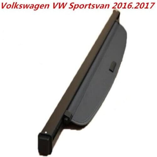 Car Rear Trunk Security Shield Cargo Cover For Volkswagen VW Sportsvan 2016 2017 2018 High Qualit Black beige