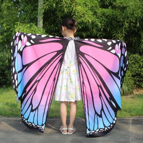 Halloween Stage Perform Cloak Butterfly Costume Prop Kid Fairy Cosplay