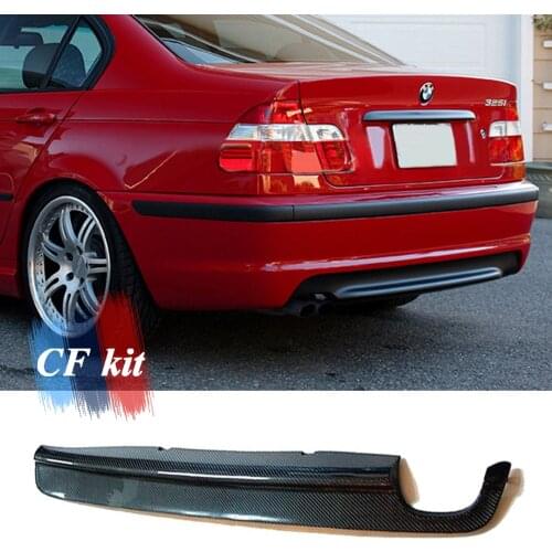 Real Carbon Fiber Diffuser Rear Bumper Lip Spoiler For BMW E46 M Tech 1998-2004 Car Styling
