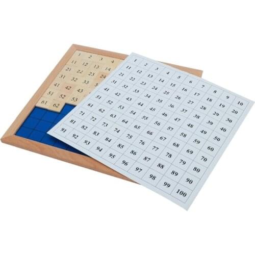 Hundred Board and Control Chart Montessori Mathematics Materials to Learn Linear & Skip Counting Early Educational Math Toys