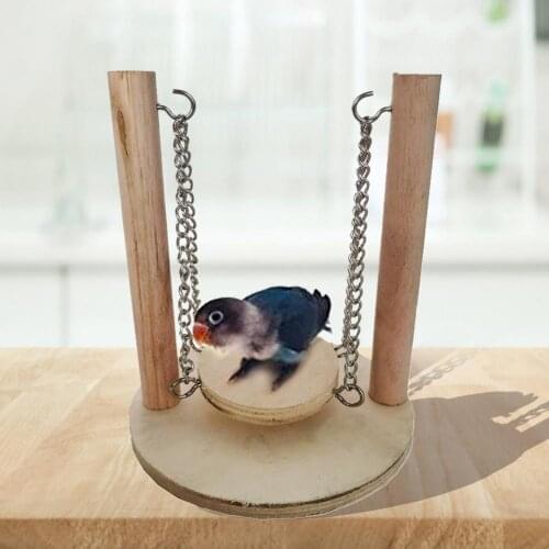 70% Dropshipping!!Swing Parrot Toy Moisture-proof No Burr Parakeet Young Bird Bird Wooden Swing Tool