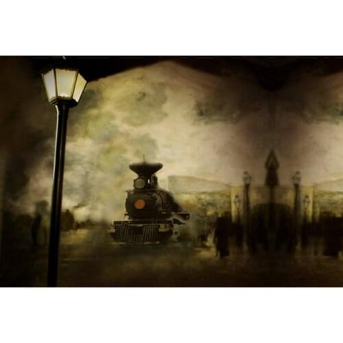 Lights Train Photography Backdrops Photo Props Studio Background 5x7ft