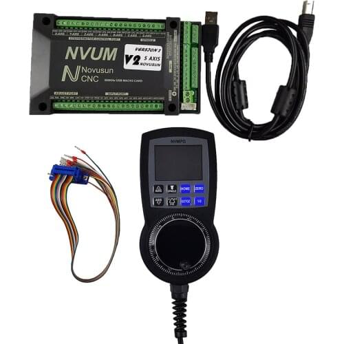 CNC Mach3 Controller NVUM + NVMPG Mach3 Handwheel with USART port instead of general port6 Axis MPG For DIY CNC Router
