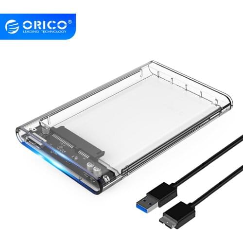 ORICO 2139U3 Hard Drive Enclosure 2.5 inch Transparent USB3.0 Hard Drive Enclosure Support UASP Protocol for 7-9.5 mm HDD
