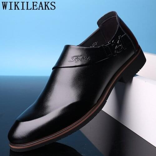 Office Shoes Men Classic Slip Dress Luxury Loafers Mens Shoes Genuine Leather Italian Dress Elevator Shoes for Men Brand Zapatos