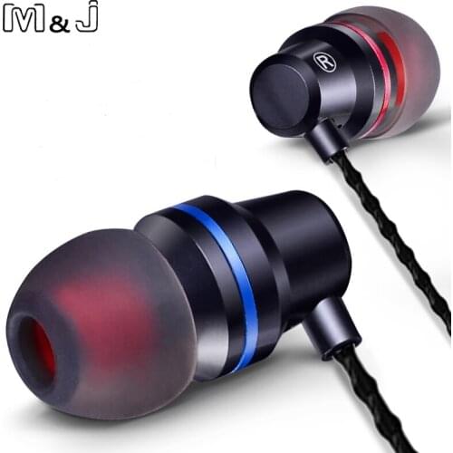 M&J V1 In-Ear Clear Bass Earphone Fine Workmanship Headset With Microphone fone de ouvido For Phone Iphone Sumsang Xiaomi PC DM1