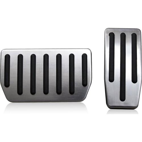 No Drill Steel Brake Gas Pedal Cover Pad Cap Accessories Kit For Tesla Model S X 2012-2020
