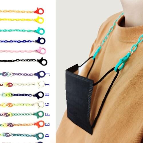 New Acrylic Mask Lanyard Mask storage artifact Portable mask storage chain Student chains for storing masks Eyeglasses Chain