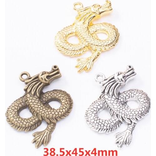 3PCS Animal dragon Pendant fit charm Fashion Bracelet necklace DIY Jewelry accessories 8299
