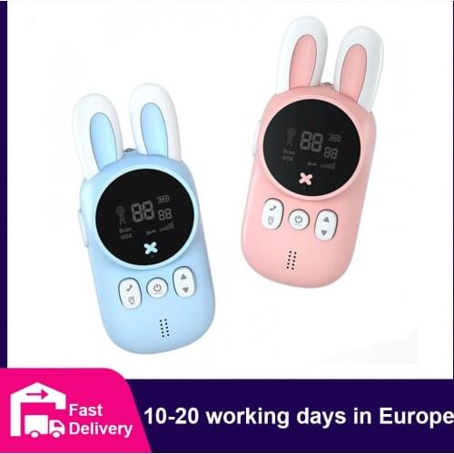 2pcs/Set Childrens Walkie Talkie Kids Electronic Spy Gadgets Handheld Transceiver 3KM Range UHF Radio Interphone Toys For Boys