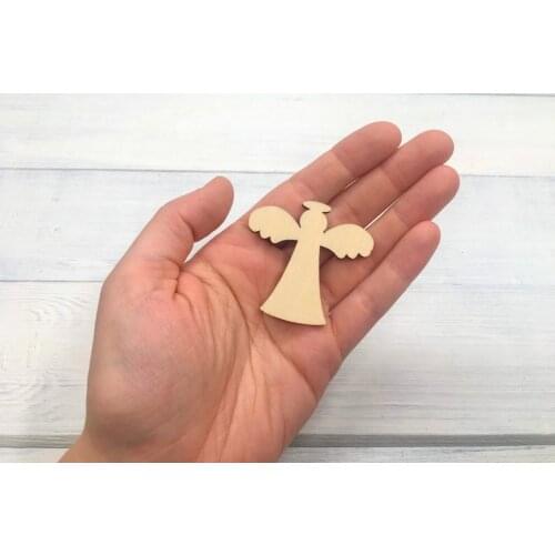Craft, Decoration, Decoupage, Craft Supply, Wood Blank Angel for Christmas gift - Unfinished Wood Shape - for Arts, Crafts. Orna
