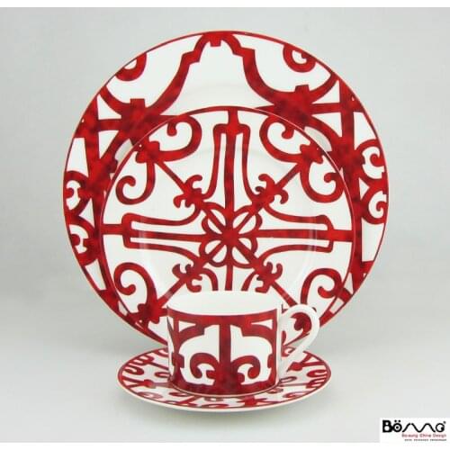 Restaurant Bone Western Food Plates Creative Steak Plate Coffee Cup Saucer Set Coffe Dish Hotel Ceramic Plate Tea Espresso Cups