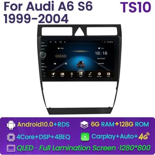 TS10 DVD For Audi A6 C5 Car Radio 1997 - 2004 Display Modified WIFI Auto Radio Dashboard 2 Din Player Android GPS Navigation SWC