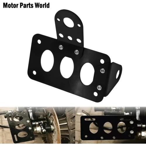 Motorcycle Universal Side Mounted Tail Light Frame License Plate Holder License Bracket For Harley Sportsters Bobber Chopper