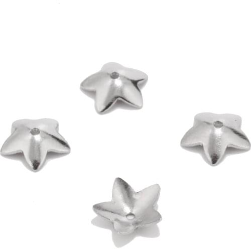 100pcs Stainless Steel 6mm/7.5mm Flower Bead Caps End Caps Accessories for DIY Jewelry Findings Making Supplies