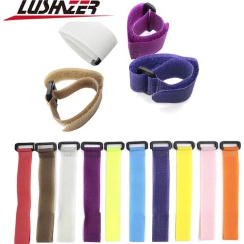 10pcs/lot LUSHAZER 20cm fishing rod belt nylon Reusable Fishing Rod Tie Holder fishing rod accessories tackles free shipping