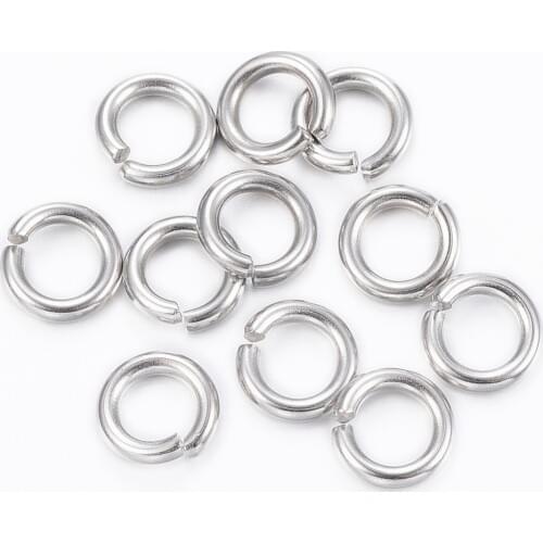 1000pcs 4mm-12mm 304 Stainless Steel Open Single Loops Jump Rings Split Ring for Jewelry Making DIY Findings