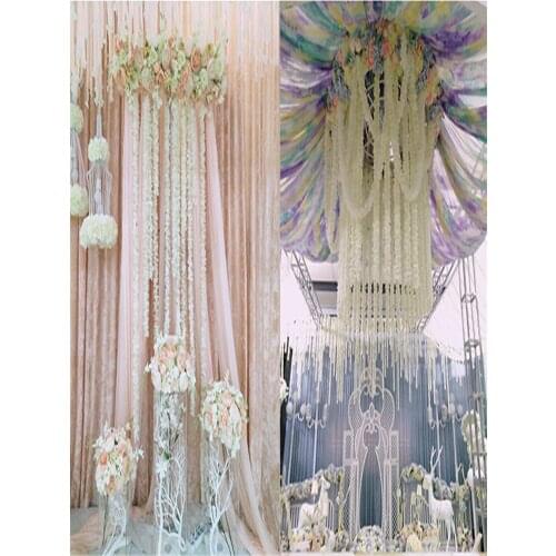 200cm New Arrival Elegant Silk Flower Vine Home Wall Hanging Wisteria Garland Available For Wedding Xmas Decoration