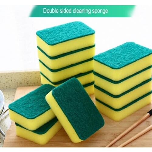 3pcs/5pcs High Density Sponge wipe cleaning pot dishwashing cloth kitchen dishcloth does not touch oil magic wipe kitchen clean