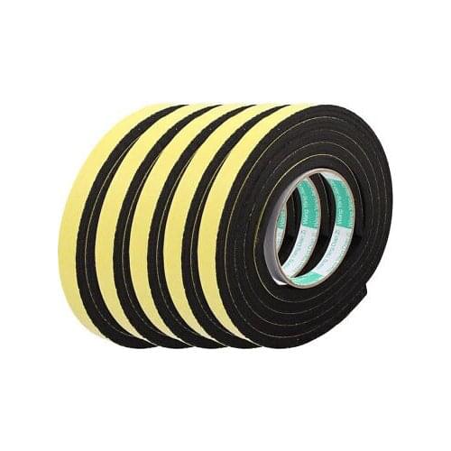 5Pcs 15mm Width 8mm Thickness EVA Single Side Sponge Foam Tape 2 Meters Length