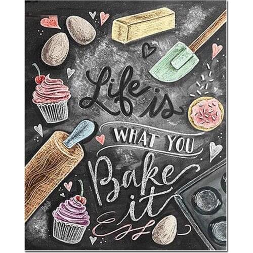 5D DIY Diamond Painting Landscape Icecream Cross Stitch Black Art Patterns Diamond Painting kits for Embroidery with Beads