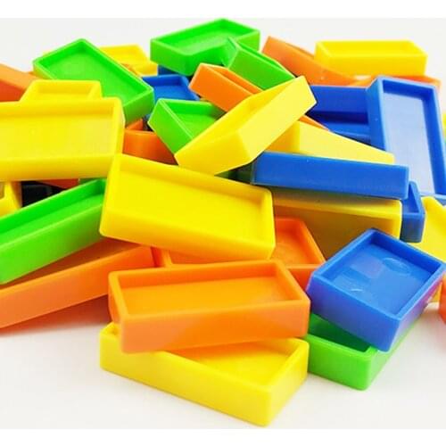 60pcs Set Domino Brick Kids Colorful Plastic Dominoes Blocks Train Toys Set For Children Indoor Game Domino Educational Toy Gift