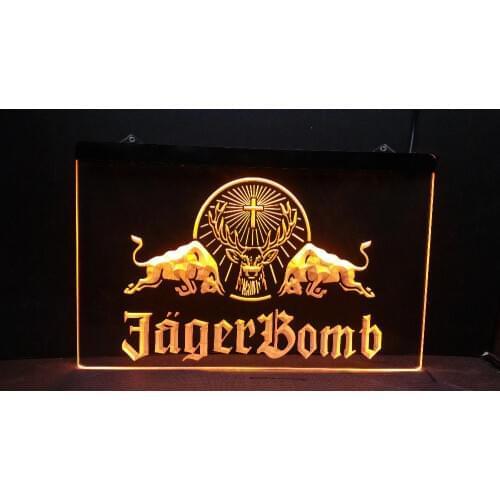B-271 Jagermeister Jager bomb Deer head bar beer pub club 3d signs LED Neon Light Sign vintage home decor