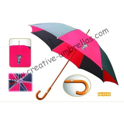 Free shipping by sea,14mm wooden shaft and fluted metal ribs,golf umbrella,windproof,anti-thunderbolt,double fluted ribs