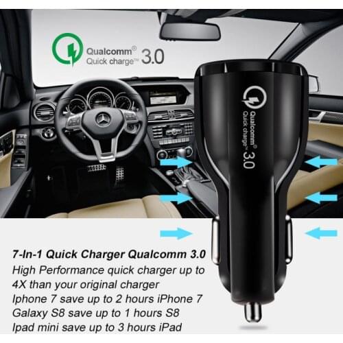 Quick Charge 3.0 Car Charger For Mobile Phone Dual Usb Car Charger Qualcomm Qc 3.0 Fast Charging Adapter Usb Car Charger TXTB1