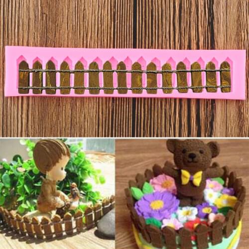 DIY Fence Shape Silicone Molds Cake Border Fondant Mould Cake Decorating Tools Chocolate Gumpaste Candy Polymer Clay Moulds