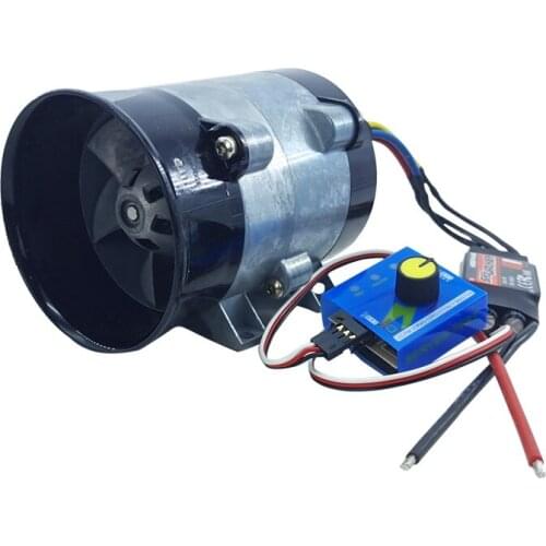 Metal ducted fan Inner rotor DC brushless motor 380W 7.4V-16.8V High-speed Turbofan Draught fan Wind-driven hovercraft Modified