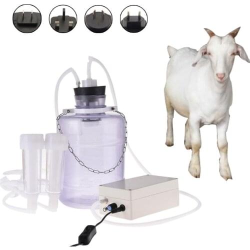 Goat Milker Machine Electric Portable Cow Sheep Milking Machine Set Manual Pump R7RC