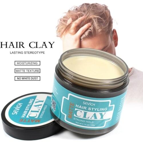 Hair Styling Clay Mud for Men Strong Hold Hairstyles Natural Fluffy Hair Wax Long Lasting Stereotype Hair Wax