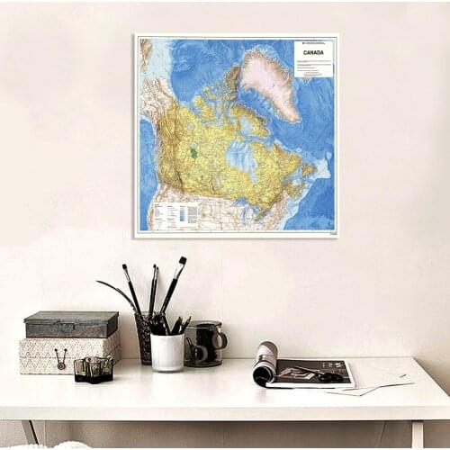 90*90cm Political Map of The Australia In 1983 Non-woven Canvas Painting Retro Wall Poster Classroom Home Decor School Supplies
