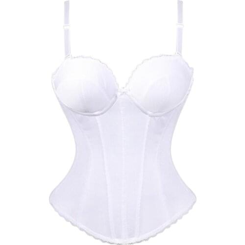 Corsets Lingerie Sexy Bustiers Wedding Lovely Bridal Corselet Boned with Straps Push Up Evening Dance Party Clubwear Mujer