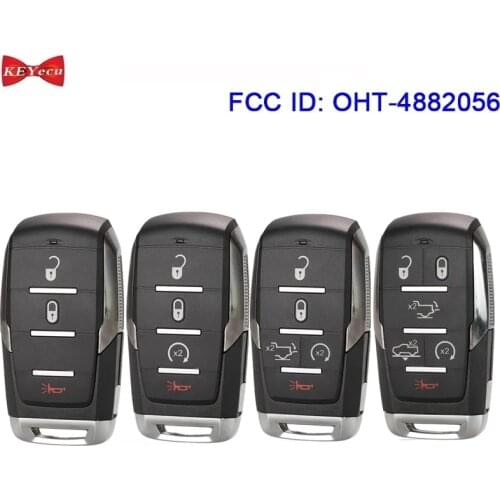 KEYECU OEM Board for Ram 1500 2019 2020 Smart Remote Key Fob OHT-4882056 433.92MHz ASK PCF7939M / HITAG AES / 4A Chip